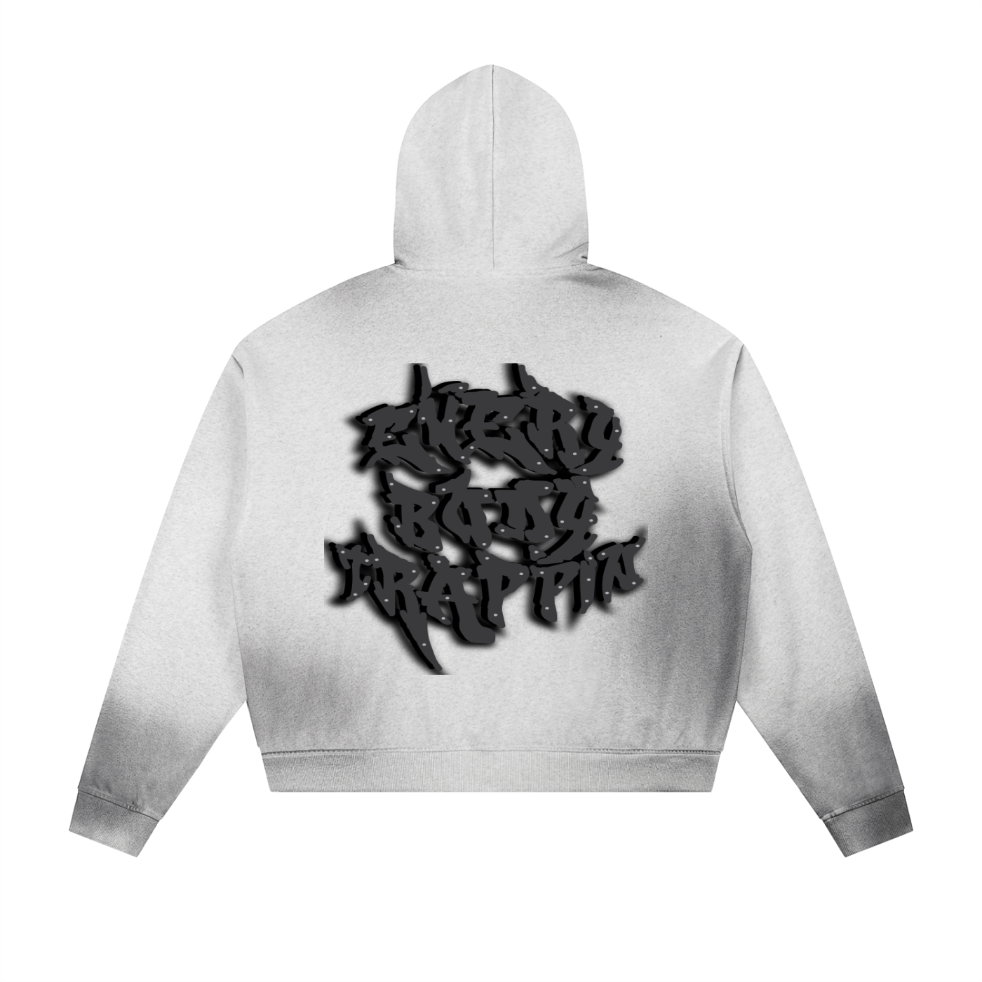 Every Body Trappin Faded Oversized Zip Hoodie