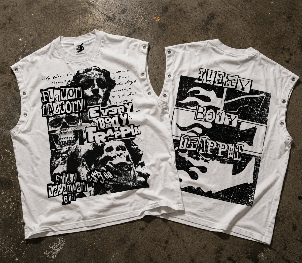 Every Body Trappin White Distressed Tank Top