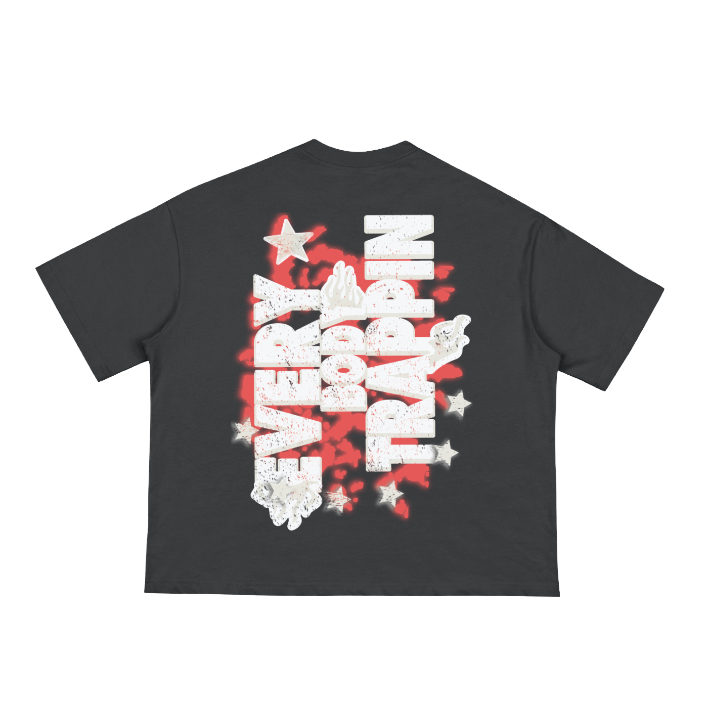 Pharmacy Every Body Trappin Red & White Black Boxy T-Shirt