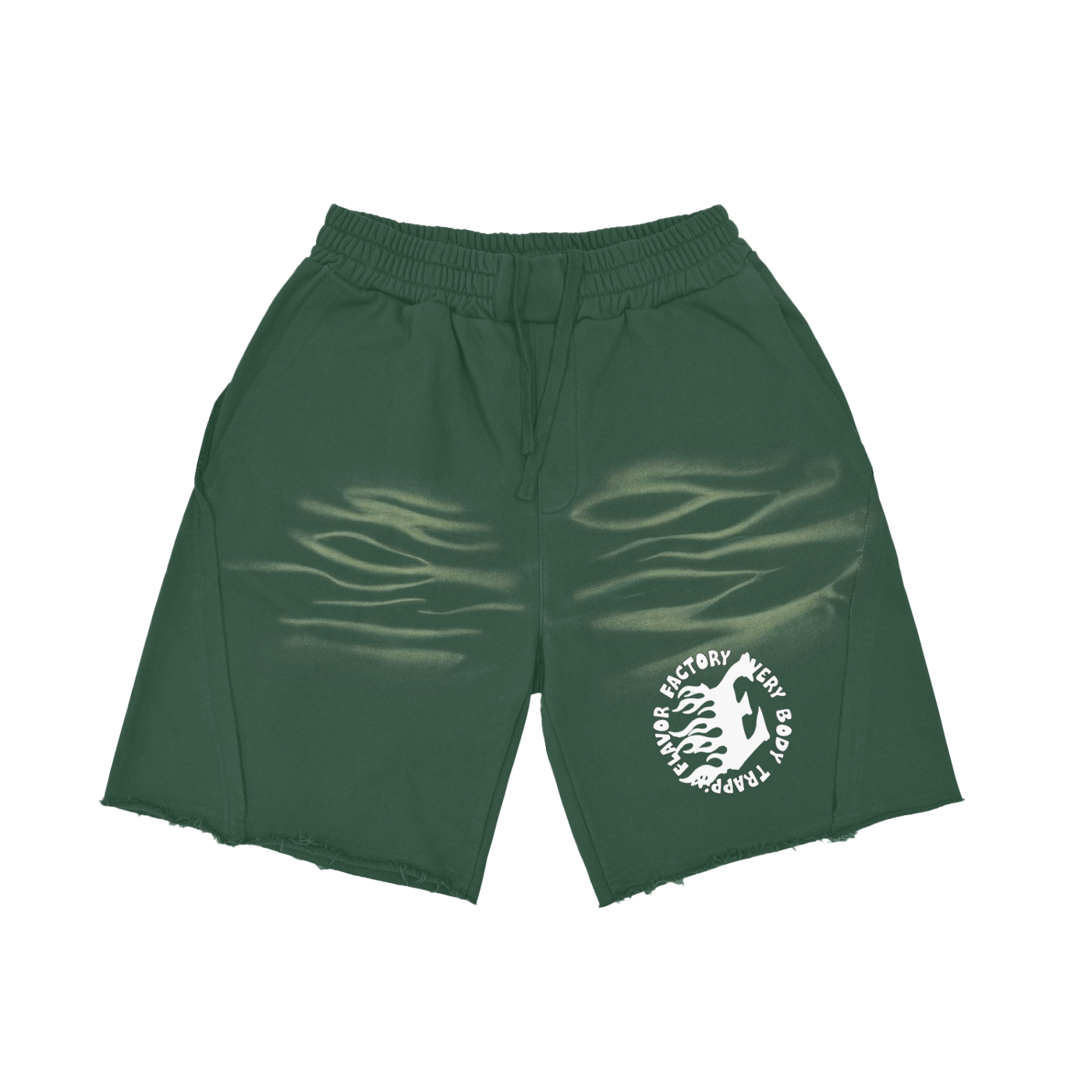 Vintage Washed Tiger Stripes Short Pants