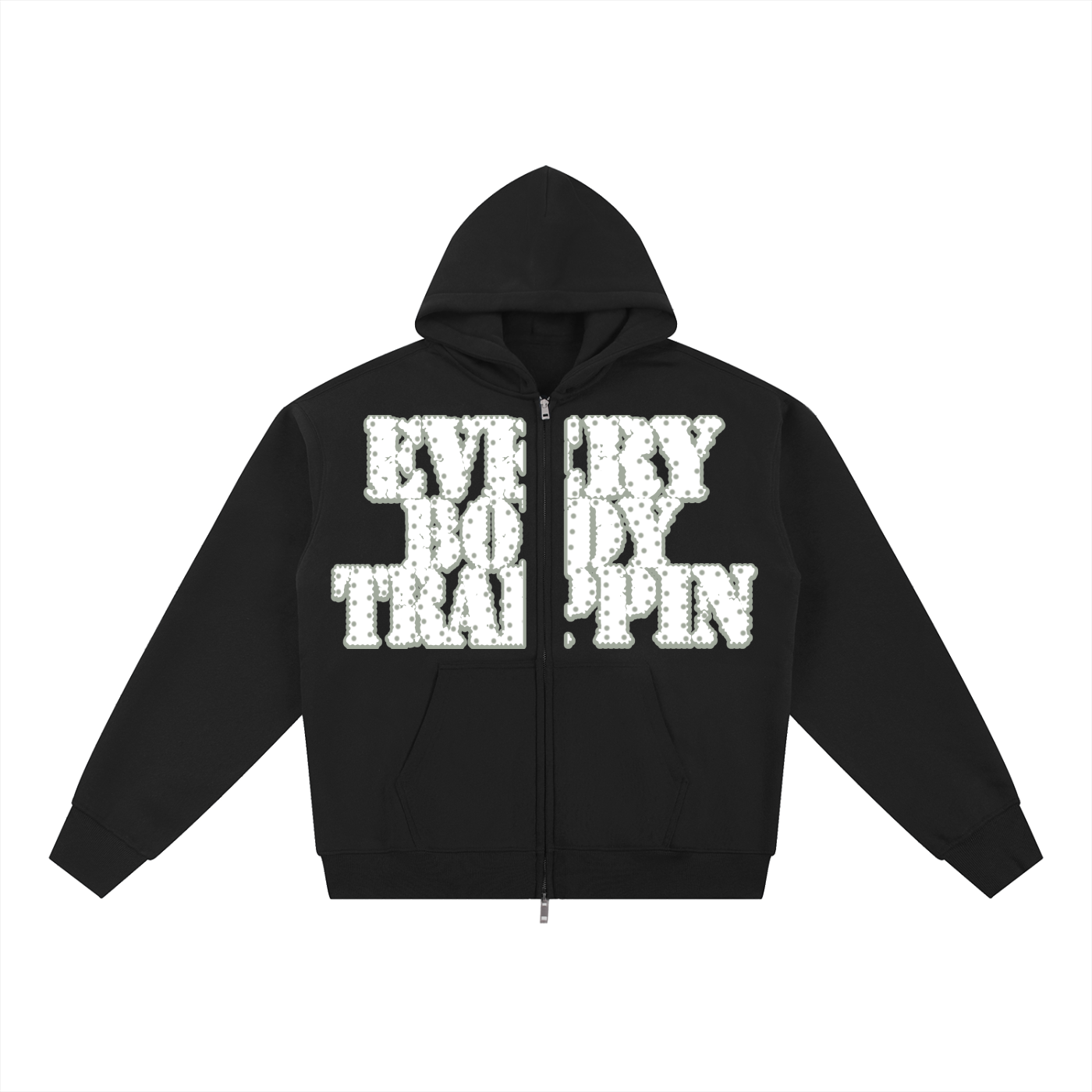 Every Body Trappin Black Zip Hoodie