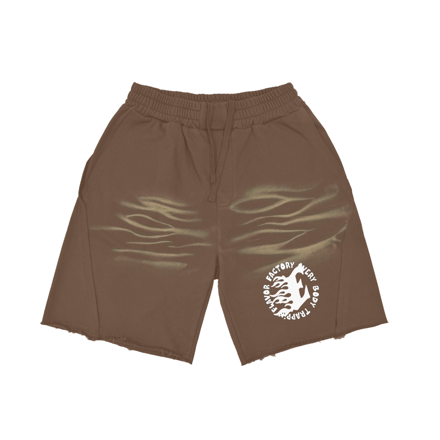 Vintage Washed Tiger Stripes Short Pants