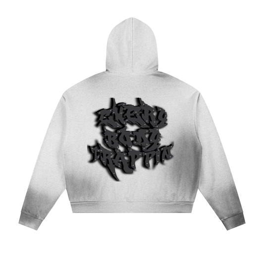 Every Body Trappin Faded Oversized Zip Hoodie