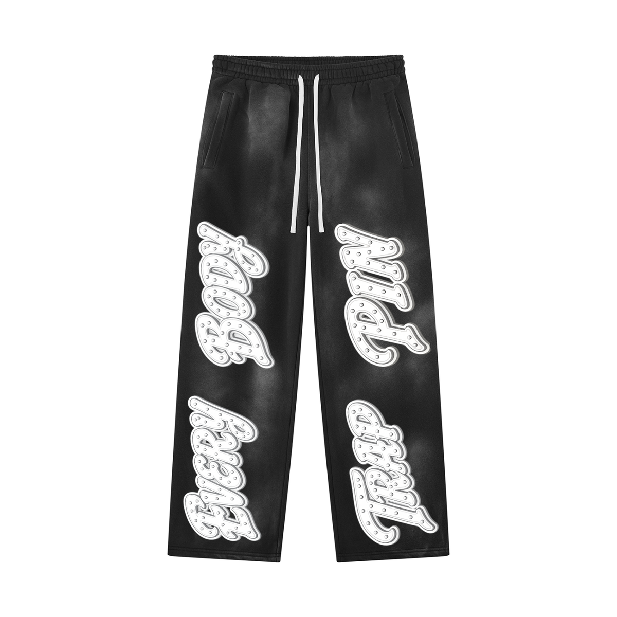 Every Body Trappin Faded Black Sweatpants