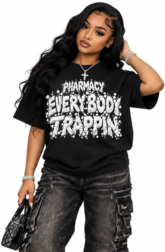 Pharmacy Every Body Trappin White Powder Black T-Shirt