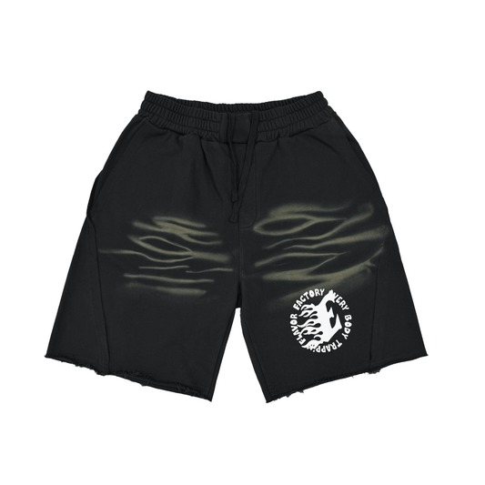 Vintage Washed Tiger Stripes Short Pants