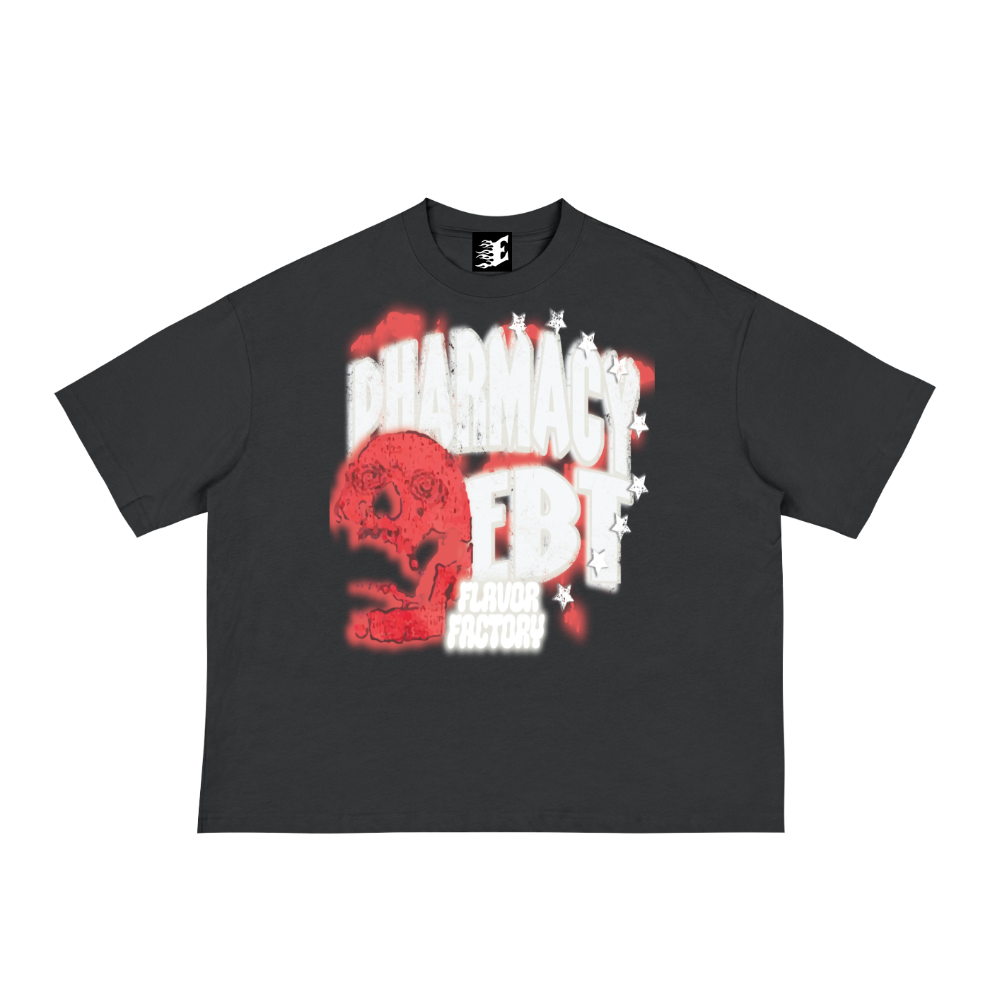 Pharmacy Every Body Trappin Red & White Black Boxy T-Shirt